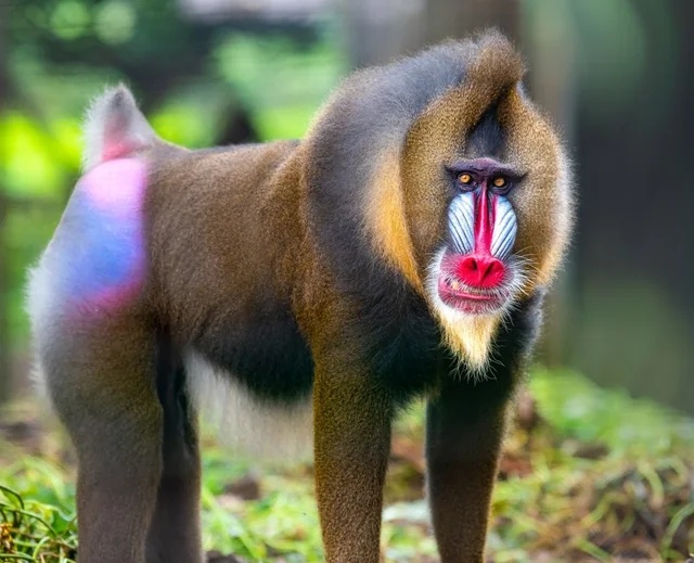 quiz sugli animali: mandrillo nel suo habitat